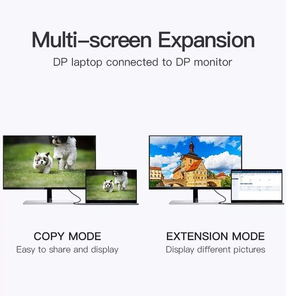 Кабель Vention DisplayPort v1.2 1m Black, 4K 60Hz, 2K 144Hz (HACBF) - Фото 5 Кабель Vention DisplayPort v1.2 1m Black, 4K 60Hz, 2K 144Hz (HACBF) - изображение 5