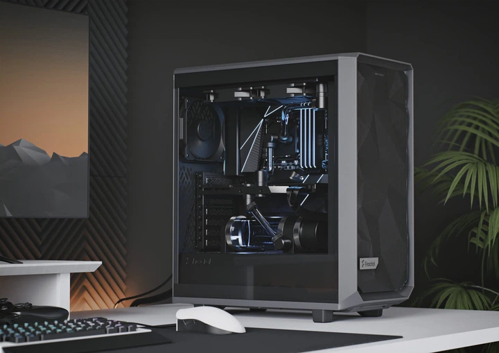 Корпус Fractal Design Meshify 2 Compact Light Tempered Glass Black (FD-C-MES2C-03) - зображення 20