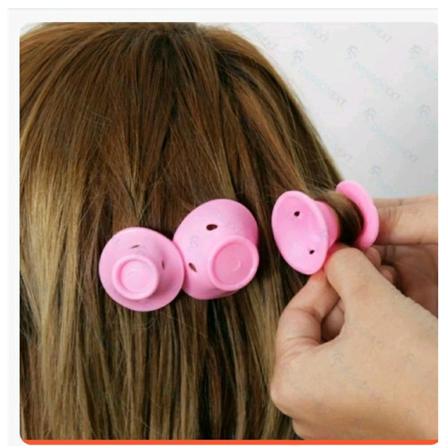 Бигуди Lotisuy Magic Curler набор 10 штук силиконовые Розовый (zx-7306) - зображення 5