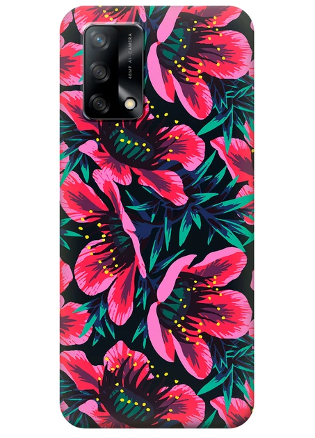 Силиконовый чехол ПринтОК для OPPO A74 - Цветочки - Фото 1 Силиконовый чехол ПринтОК для OPPO A74 - Цветочки - изображение 1