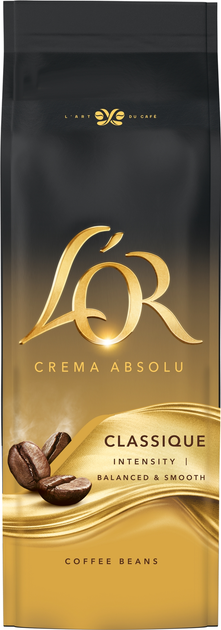 Акція на Кава в зернах L'OR Crema Absolute Classic 500 г від Rozetka