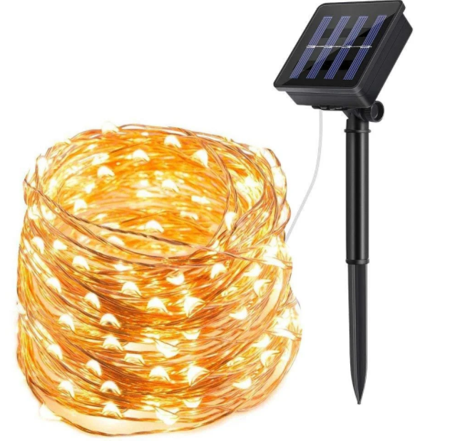 Гірлянда вулична для дерев та веранд led крапля роси solar від сонячної батареї 200 led 20 метрів - Фото 1 Гірлянда вулична для дерев та веранд led крапля роси solar від сонячної батареї 200 led 20 метрів - зображення 1