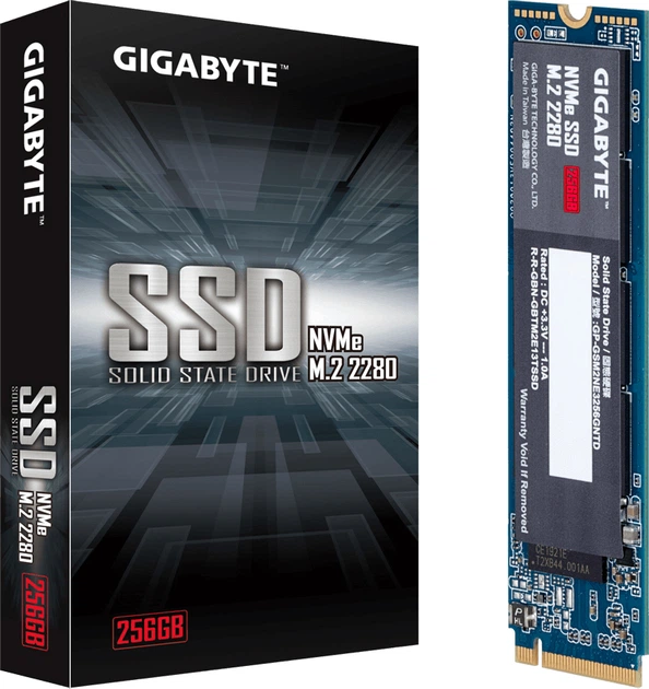 SSD диск Gigabyte 256GB M.2 2280 NVMe PCIe 3.0 x4 NAND TLC (GP