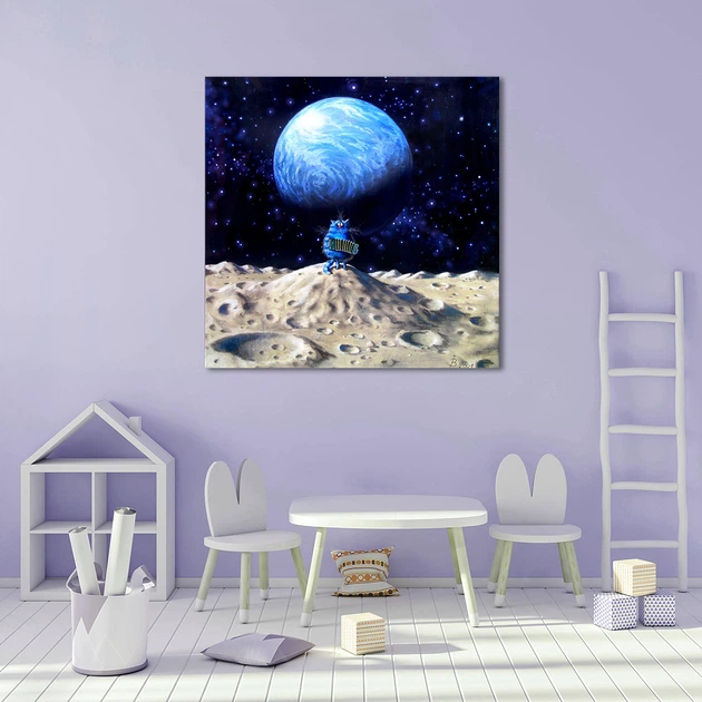 Модульная картина Artel «Кот на Луне» 70x70 см - изображение 6