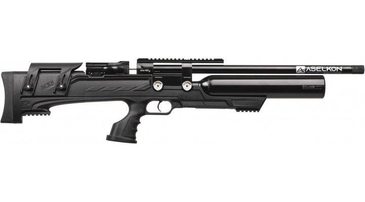 Пневматическая PCP винтовка Aselkon MX8 Evoc Black кал. 4.5 + Насос Borner для PCP в подарок - изображение 2
