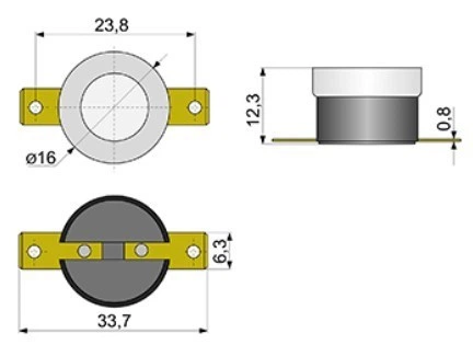 Термостат (термореле) KSD301-130 NC, 250V, 10A – фото, отзывы ...