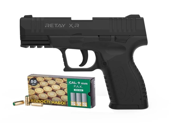 Пистолет сигнальный Retay XR Black + пачка патронов в подарок - изображение 1