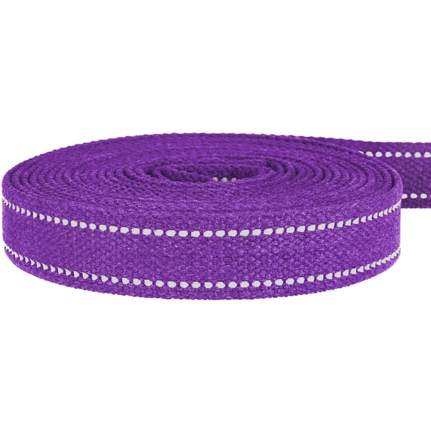 Поводок Для Собак Bronzedog Сotton Рефлекторный х/б Брезент Фиолетовый 25 мм 200 см (62209) - Фото 3 Поводок Для Собак Bronzedog Сotton Рефлекторный х/б Брезент Фиолетовый 25 мм 200 см (62209) - изображение 3