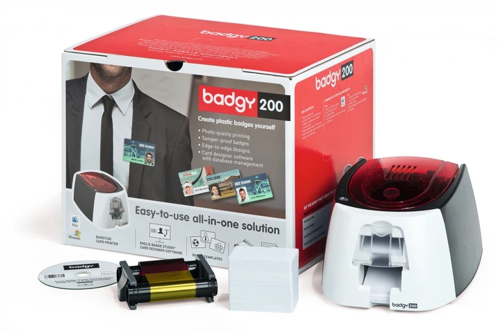 Принтер пластиковых карт Evolis Badgy200 (B22U0000RS) - изображение 5