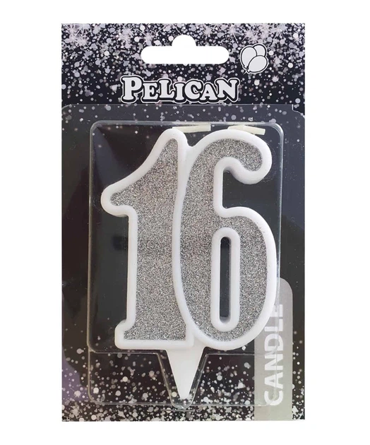 Свічка ювілейна для торту Pelican "16" СРІБЛО 7см Срібний Pelican (867216) - Фото 1 Свічка ювілейна для торту Pelican "16" СРІБЛО 7см Срібний Pelican (867216) - зображення 1