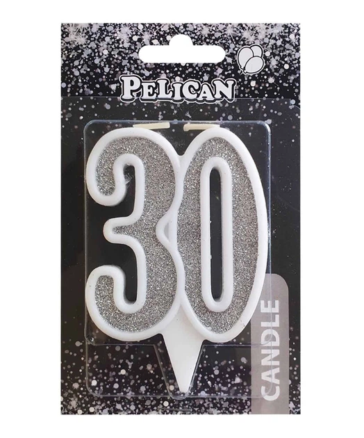 Свеча юбилейная для торта Pelican "30" СЕРЕБРО 7см Серебряный Pelican (867230) - Фото 1 Свеча юбилейная для торта Pelican "30" СЕРЕБРО 7см Серебряный Pelican (867230) - изображение 1