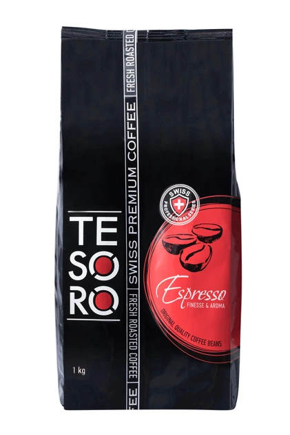 Кава в зернах Tesoro Espresso cafe Finesse&Aroma 1 кг - Фото 1 Кава в зернах Tesoro Espresso cafe Finesse&Aroma 1 кг - зображення 1