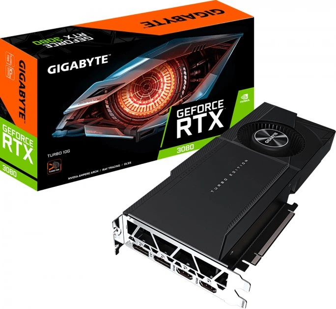 Відеокарта Gigabyte GeForce RTX 3080 Turbo 10G 10 GB GDDR6X (320 bit) (1710/19000) (2 х HDMI, 3 x DisplayPort) (GV-N3080TURBO-10GD) - Фото 6 Відеокарта Gigabyte GeForce RTX 3080 Turbo 10G 10 GB GDDR6X (320 bit) (1710/19000) (2 х HDMI, 3 x DisplayPort) (GV-N3080TURBO-10GD) - зображення 6