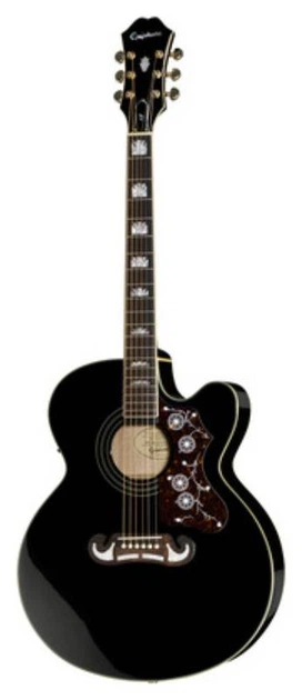 Электроакустическая гитара EPIPHONE EJ-200SCE BK GLD 44752 - изображение 2