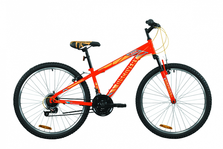 Велосипед 26" Discovery RIDER 2020 (червоно-оранжевий з синім (м ...