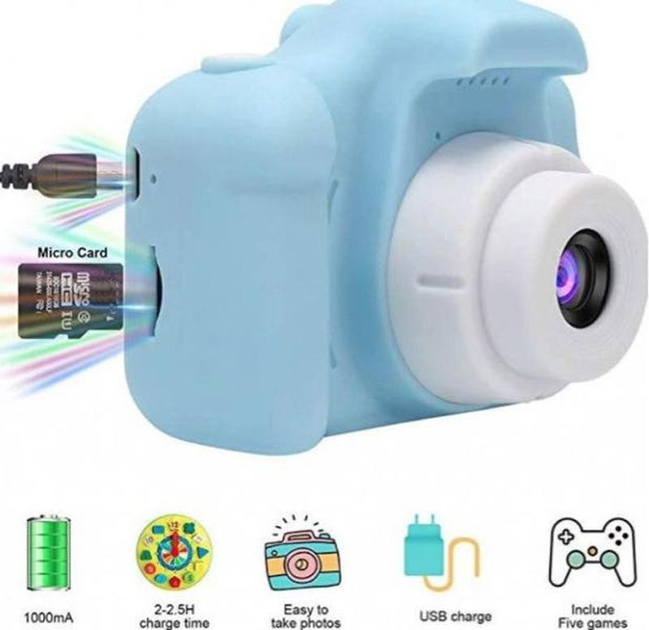 Противоударный цифровой детский фотоаппарат игрушка, видеокамера X200 Smart Kids Camera 3 Series игрушки XoKo - изображение 4