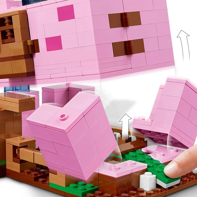 Zestaw klocków LEGO Minecraft Dom w kształcie świni 490 elementów (21170) - obraz 9