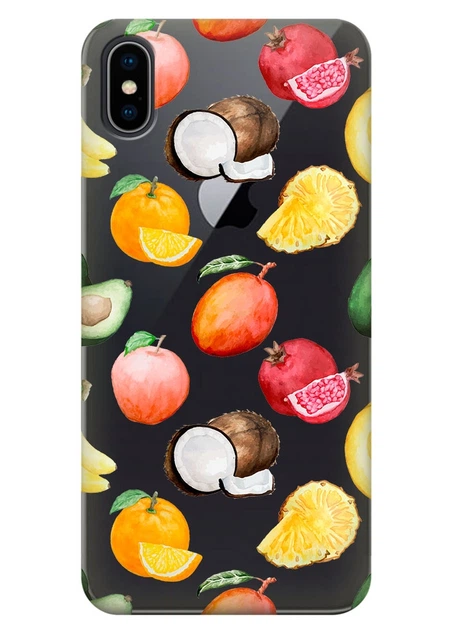 Прозрачный силиконовый чехол iSwag для iPhone XS Фрукты (M1428) - Фото 1 Прозрачный силиконовый чехол iSwag для iPhone XS Фрукты (M1428) - зображення 1