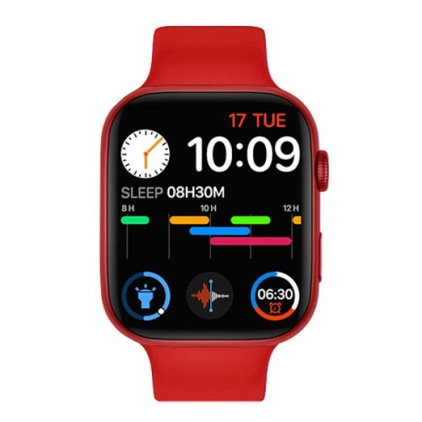 Смарт часы Smart Watch Series 6 FK99PLUS 44mm Aluminium 2 браслета Viber беспроводная зарядка red красный - изображение 3