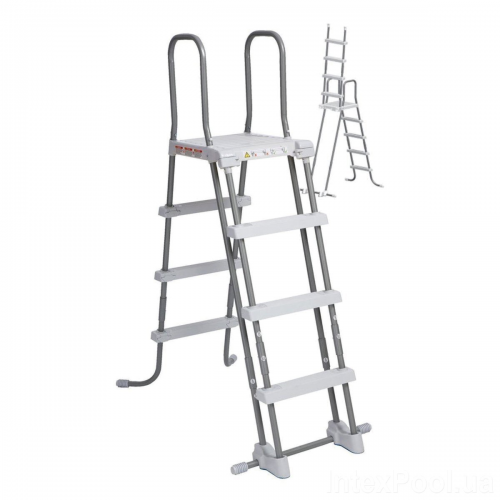 Бассейн каркасный INTEX 26742, круглый 457*122 см, фильтр-насос (28638), лестница, подстилка, тент - изображение 4