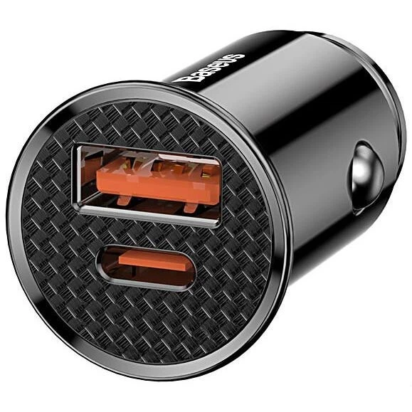 Автомобильное зарядное устройство Baseus Circular Plastic USB, Type-C PD3.0, QC4.0 Black (CCALL-YS01) - изображение 2