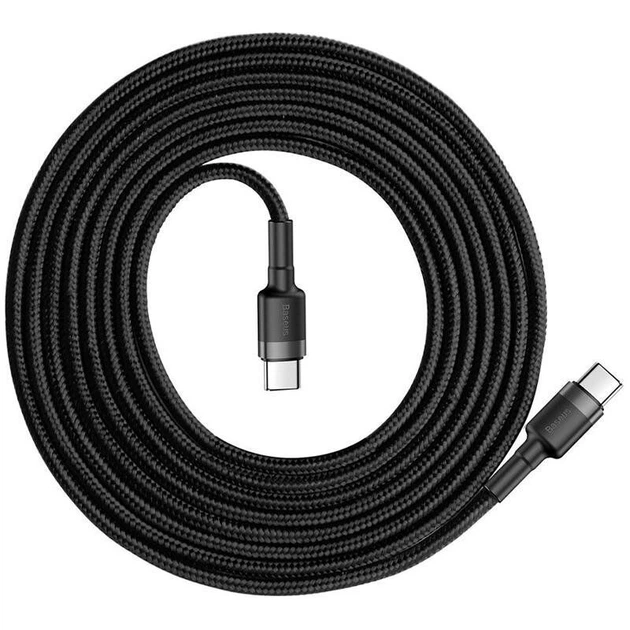 Кабель Baseus Cafule PD2.0 60Вт Type-C cable 20В 3A 2 м Gray/Black - Фото 2 Кабель Baseus Cafule PD2.0 60Вт Type-C cable 20В 3A 2 м Gray/Black - изображение 2
