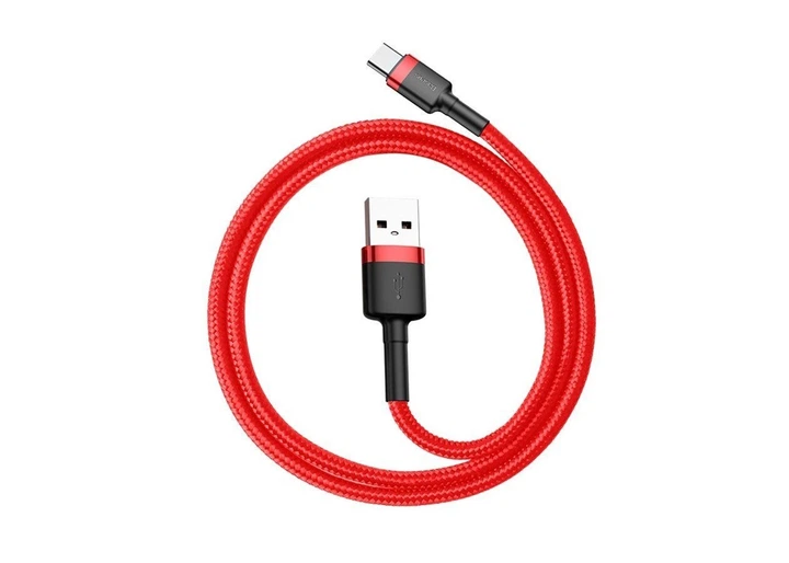 Кабель Baseus Cafule Cable USB for Type-C 3A 0.5 м Red (CATKLF-A09) - изображение 2