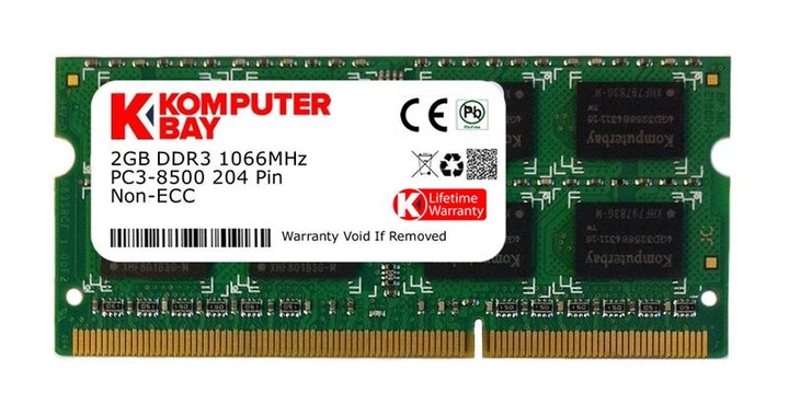 Модуль памяти SO-DIMM 2GB/1066 DDR3 KomputerBay (204PC3-1066/2GB