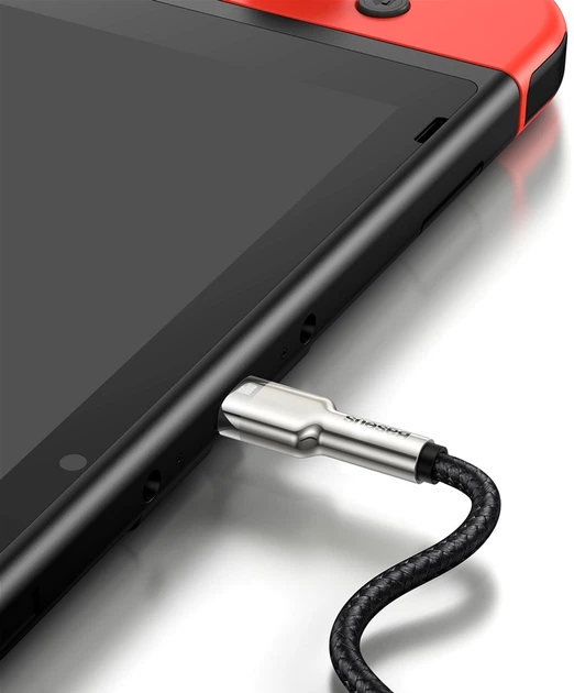 Kabel Baseus Cafule Metal Type-C do Type-C 100W 1 m Czarny (CATJK-C01) - obraz 9