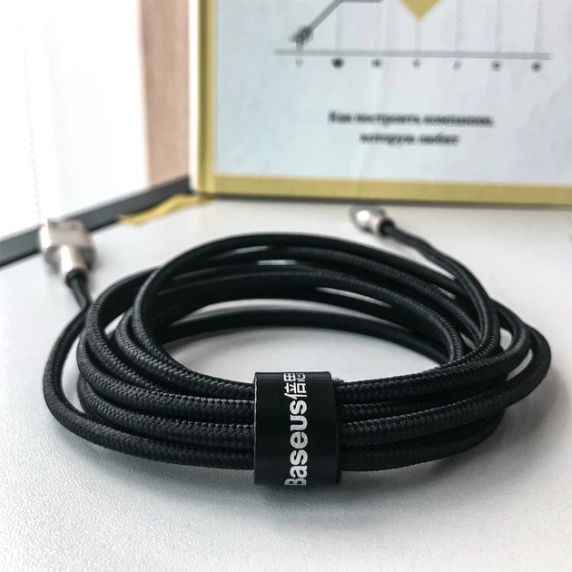 Kabel Baseus Cafule Metal Lightning 2.4A 1m Czarny (CALJK-A01) - obraz 13