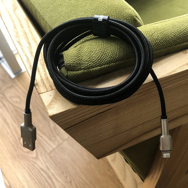 Kabel Baseus Cafule Metal Lightning 2.4A 1m Czarny (CALJK-A01) - obraz 15