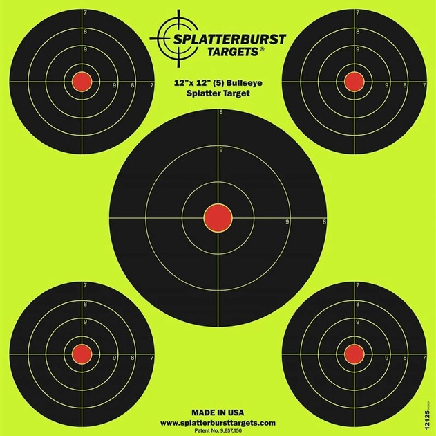 Мишень для стрельбы флюрисцентная Splatterburst 30х30 см (12x12 дюймов) Бычьи глаза - изображение 2
