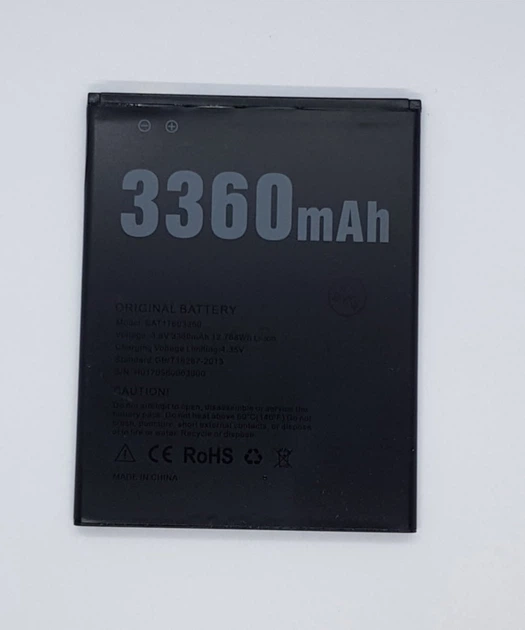 Аккумулятор Doogee (Original PRC) BAT17603360 ( X10 ) - Фото 2 Аккумулятор Doogee (Original PRC) BAT17603360 ( X10 ) - изображение 2