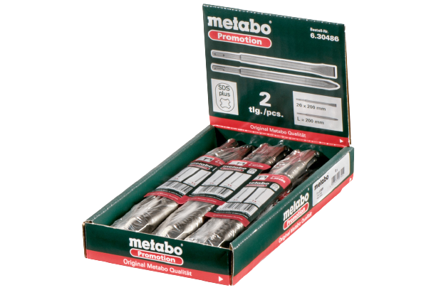 Набор зубил Metabo SDS-Plus 2 шт Promotion (630486000) - Фото 2 Набор зубил Metabo SDS-Plus 2 шт Promotion (630486000) - зображення 2