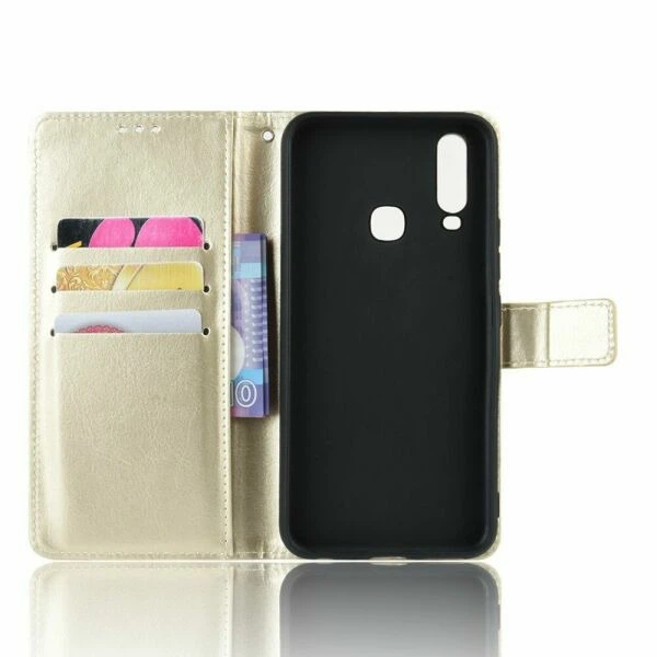 Класичний чохол-книжка Deexe Wallet Style для VIVO Y17 / Y15 - Gold - зображення 3