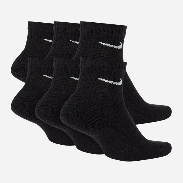 Набор носков Nike U Nk Everyday Cush Ankl bd SX7669-010 34-38 (S) 6 пар Черный (194954124827) - изображение 2