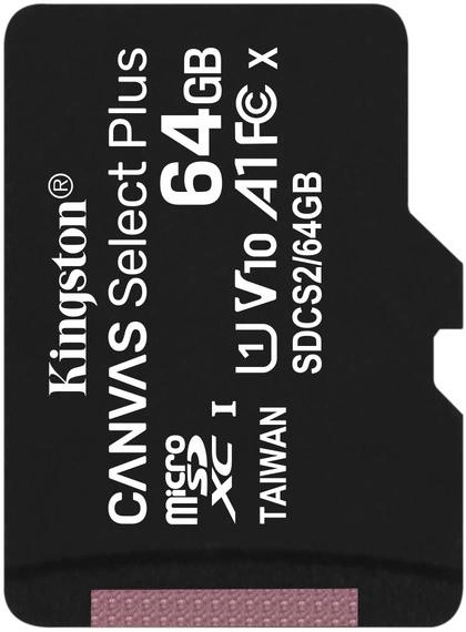Kingston microSDXC 64GB Canvas Select Plus Class 10 UHS-I U1 V10 A1 (SDCS2/64GBSP) - зображення 1