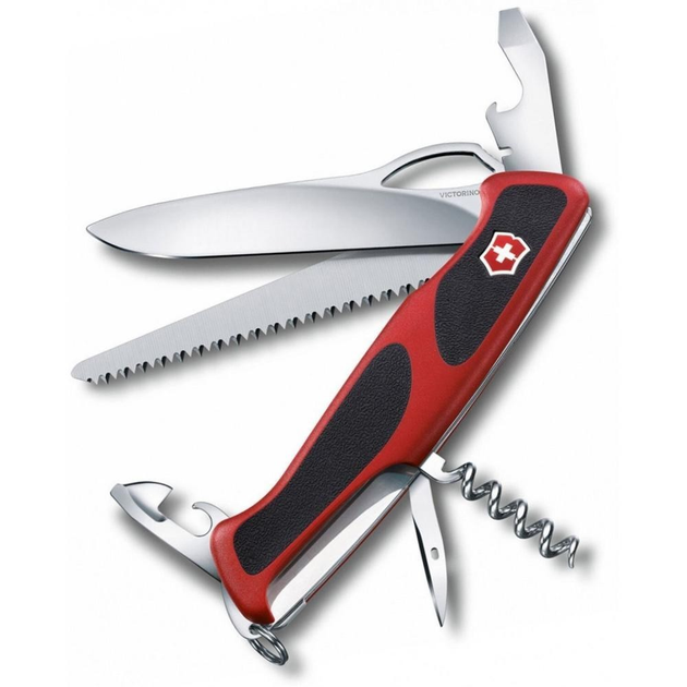 Швейцарський мультиінструмент Victorinox RangerGrip 79 червоно-чорний 0.9563.MC - зображення 1