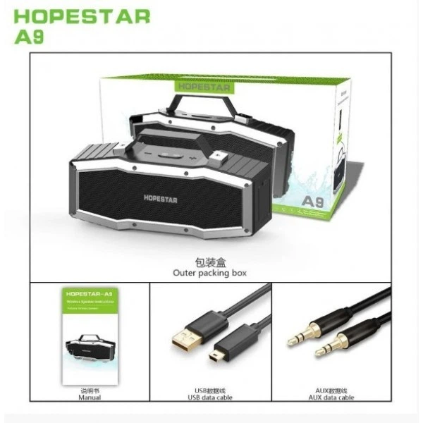 Портативная Bluetooth колонка Hopestar A9SE (серый с красным) (Li-333) - изображение 8