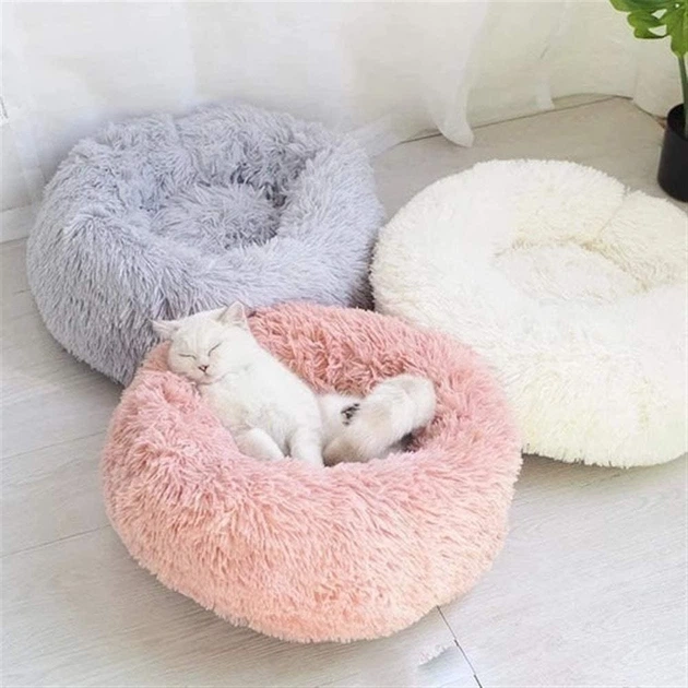 Лежанка для кошек и собак 40 см Розовый Maipets Подушка-для домашних животных мягкая - изображение 10
