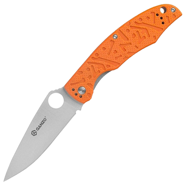 Нож складной Ganzo G7321 (длина: 215мм, лезвие: 95мм, сатин), оранжевый - изображение 1