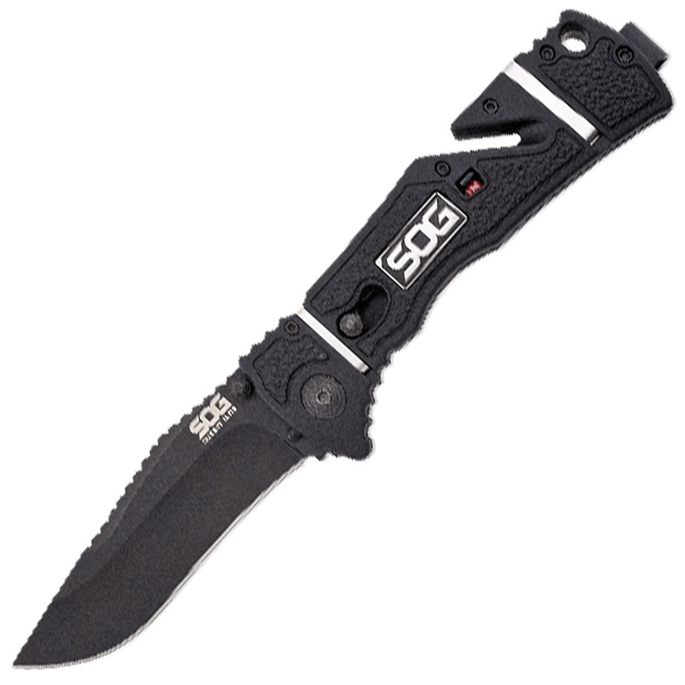 Нож складной SOG Trident Elite Black TiNi (длина: 210мм, лезвие: 92мм) - изображение 1