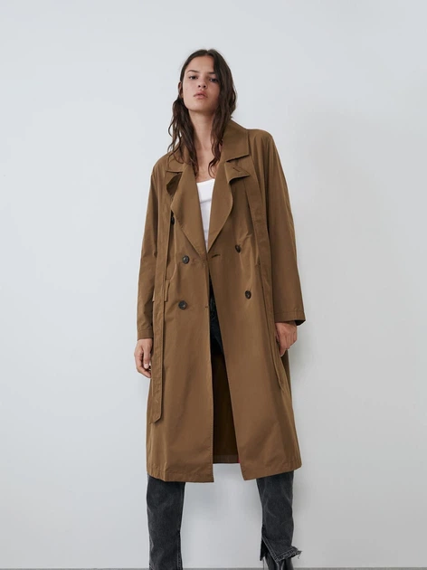茶 LE st Тренч женский Zara 3427/270/751-AFQM S Коричневый с розовым