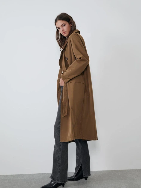 Тренч женский Zara 3427/270/751-AFQM S Коричневый с розовым