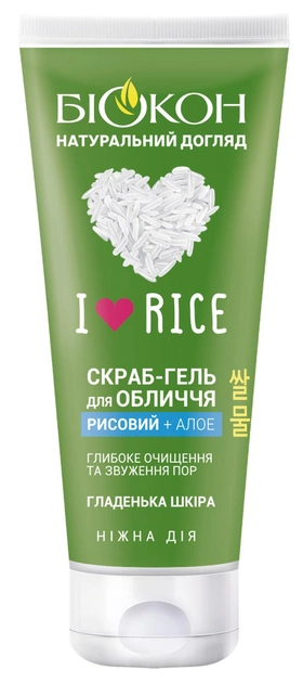 Скраб-гель для обличчя Біокон I love rice 90 мл (4823110300534)