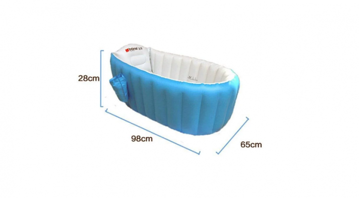 Ванночка детская надувная Baby Intime JS033 + насос Синий - изображение 3