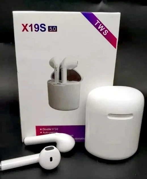 Беспроводные bluetooth наушники X19S TWS с кейсом Белый - изображение 3