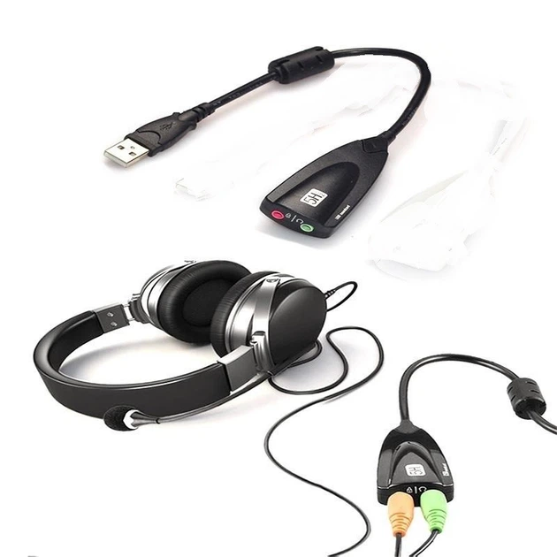 ВНЕШНЯЯ ЗВУКОВАЯ КАРТА 5HV2 (USB SOUND CARD) С РАЗЪЁМАМИ 3,5ММ - изображение 3