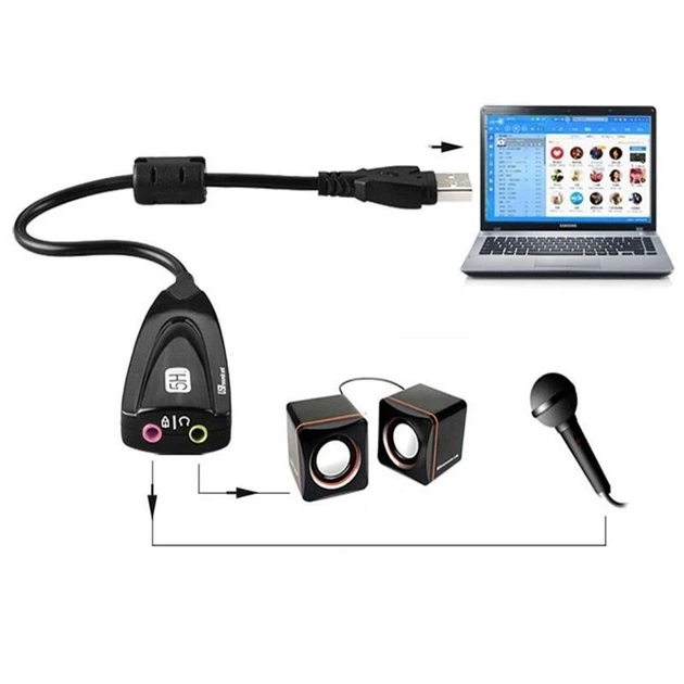 ВНЕШНЯЯ ЗВУКОВАЯ КАРТА 5HV2 (USB SOUND CARD) С РАЗЪЁМАМИ 3,5ММ - изображение 4