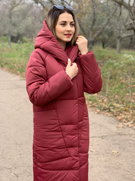 Куртка кокон зима MaLika бордовый 58-60 XXXL-XXXXXXL від продавця: I ...